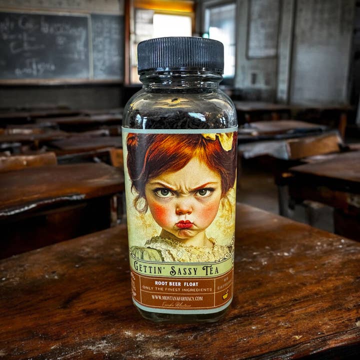 Montana Farmacy - Wholesale Loose tea - Getting Sassy Vintage Tantrum Child Sassafras root beer Tea3