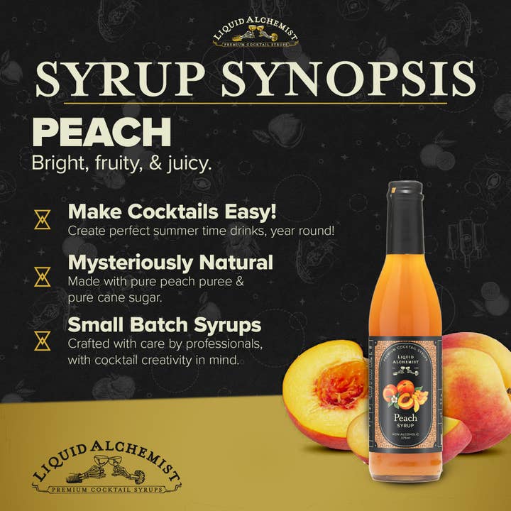 Liquid Alchemist Syrups - Wholesale Cocktail Mix/Syrup - Peach Cocktail Syrup1