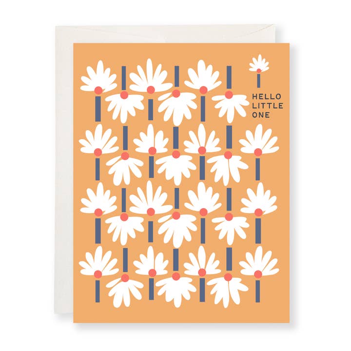 Blomsterkort til nyfødt for engroshandel hos Tracy Schifeling Art