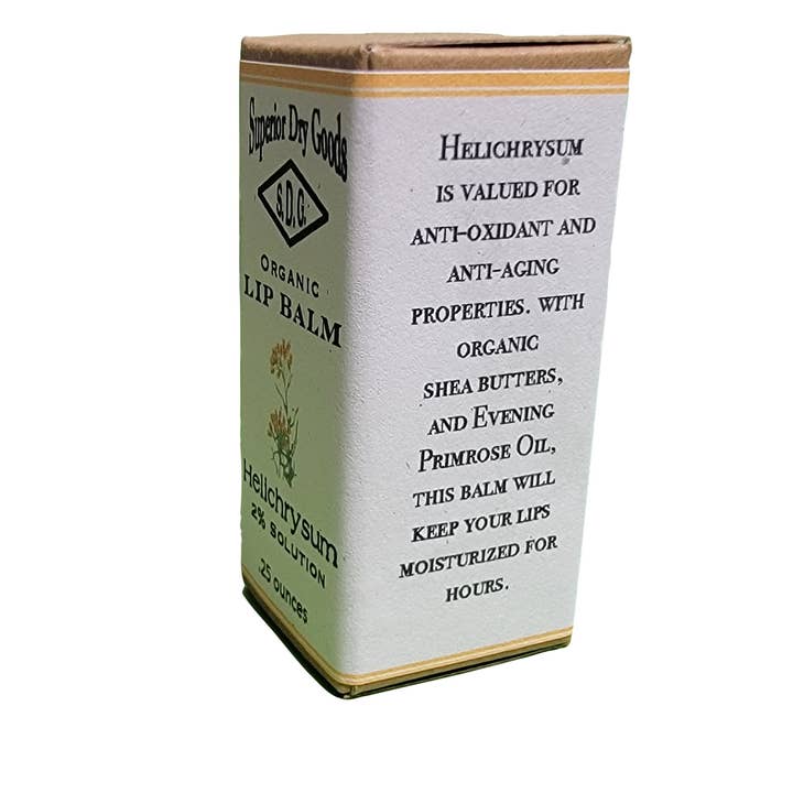Superior Dry Goods - Wholesale Lip Balm - Helichrysum Lip Balm | Paperboard Tube | Natural & Organic8