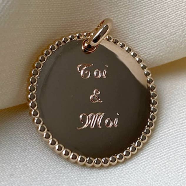 Beaded medallion for wholesale by Julide Bijoux