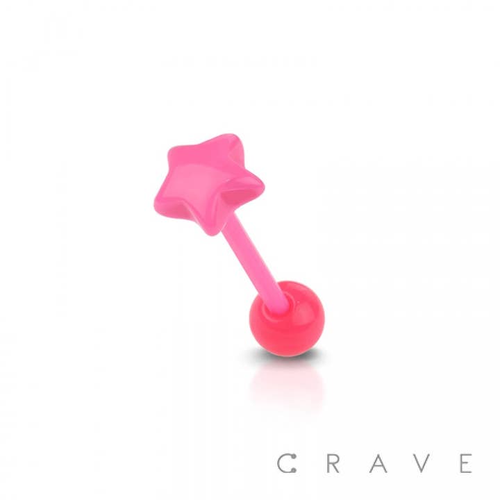 CRAVE – wholesale Ansikts-/kroppskedja – AKRYL STJÄRNA BIO-FLEX TUNGAN SKIVSTÅNG1