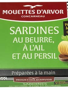 Mouettes d'Arvor Whole sardines w/ garlic-parsley butter for wholesale by French Feast
