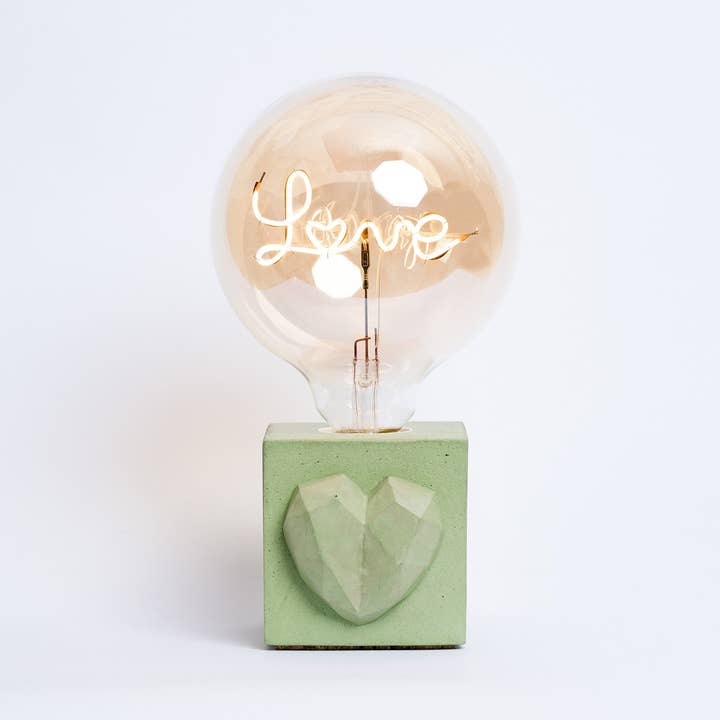 Lampe Love - Béton Vert pour la vente par Junny