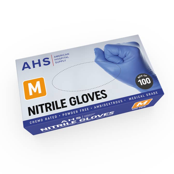 American Hospital Supply - Wholesale Cleaning Gloves - AHS Disposable Nitrile Exam Gloves, 3.5 MM, Chemo-Rated