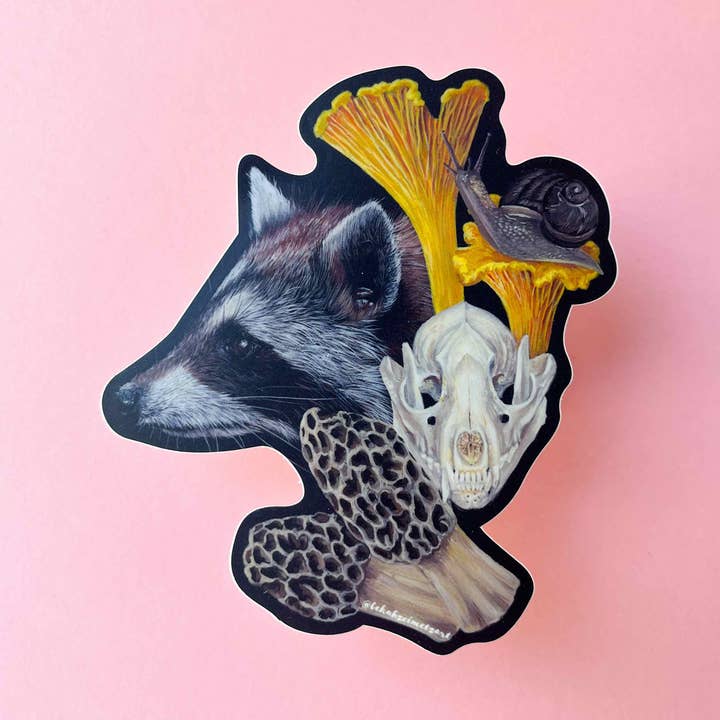 Raccoon Sticker for wholesale by Bekah Zeimetz Art