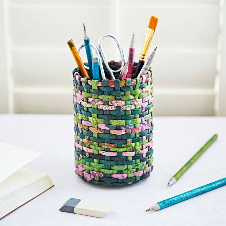 The Paper High Gift Company Limited - Vente Porte-stylos et stylos - Porte-crayons ronds à journaux recyclés