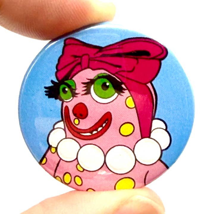 Mrs Blobby-geïnspireerd buttonspeldje voor wholesale door Bite Your Granny