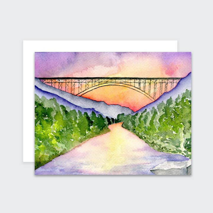 MARISAMADE – wholesale Vardagliga hälsningskort – New River Gorge Sunset Vardagskort