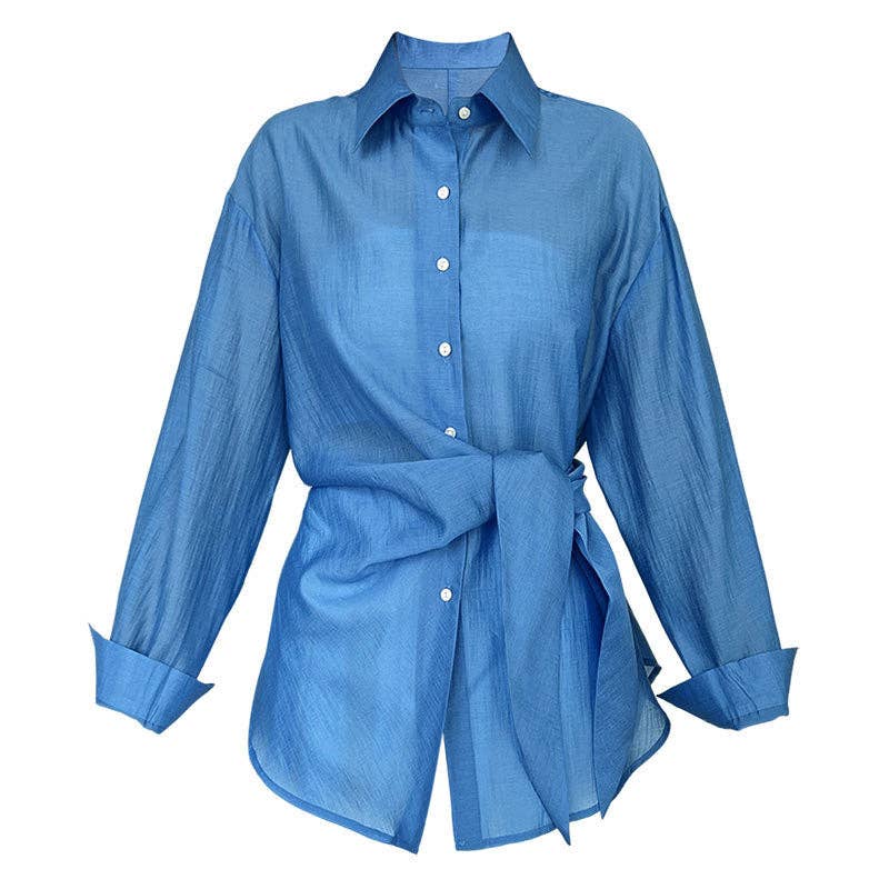 Marayn - Wholesale Button Down Shirt - Women's - 2025 NEW Luxe Tencel Sun Shirt Effortless French Style7