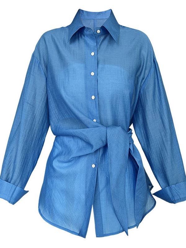 Marayn - Wholesale Button Down Shirt - Women's - 2025 NEW Luxe Tencel Sun Shirt Effortless French Style7