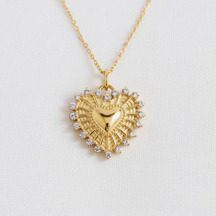 Heart Pendant Necklace with Titanium Charm for wholesale by paperln