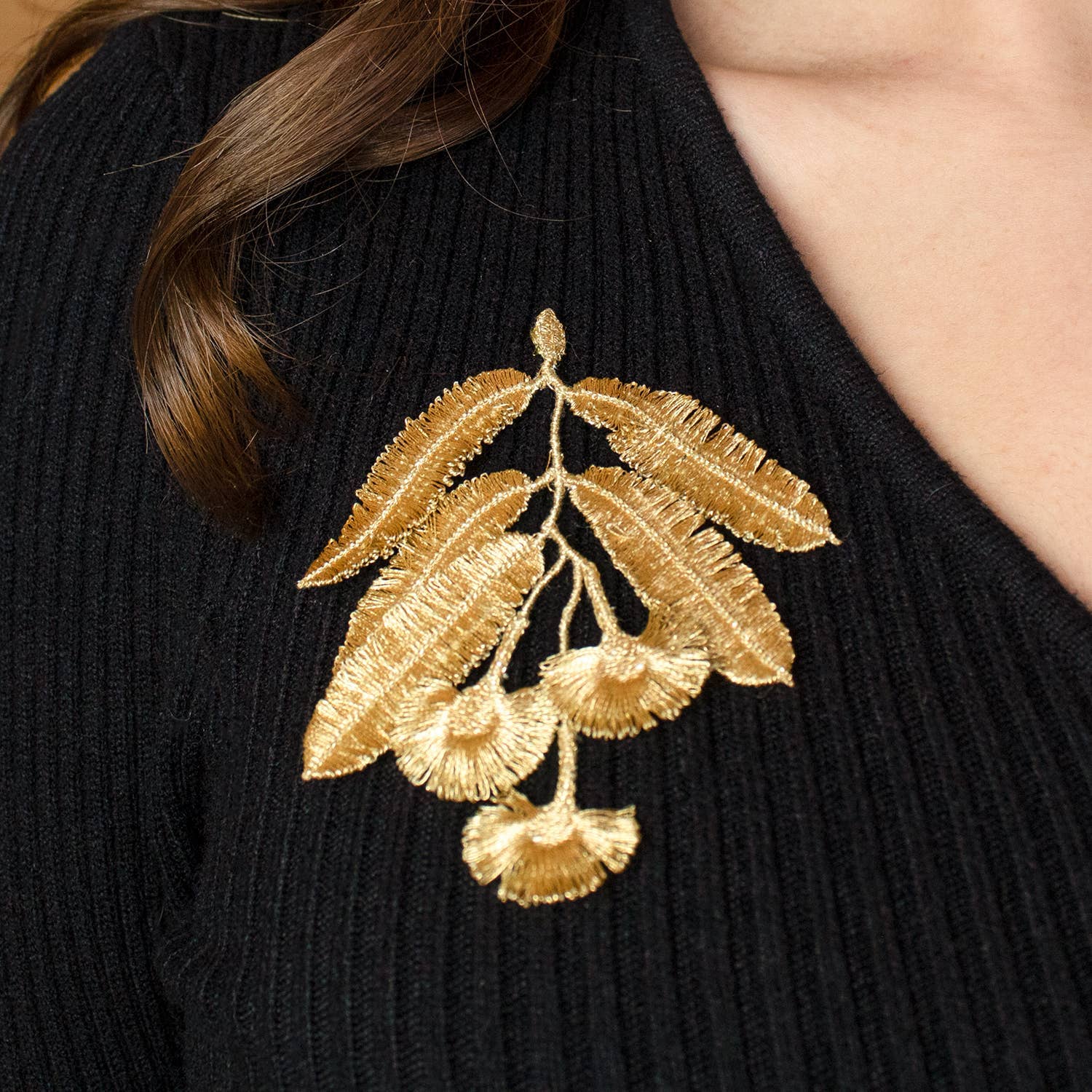 Botanopia USA - gifts , decor and cards for plant lovers - Wholesale Patch - Eucalyptus flowers embroidered brooch5