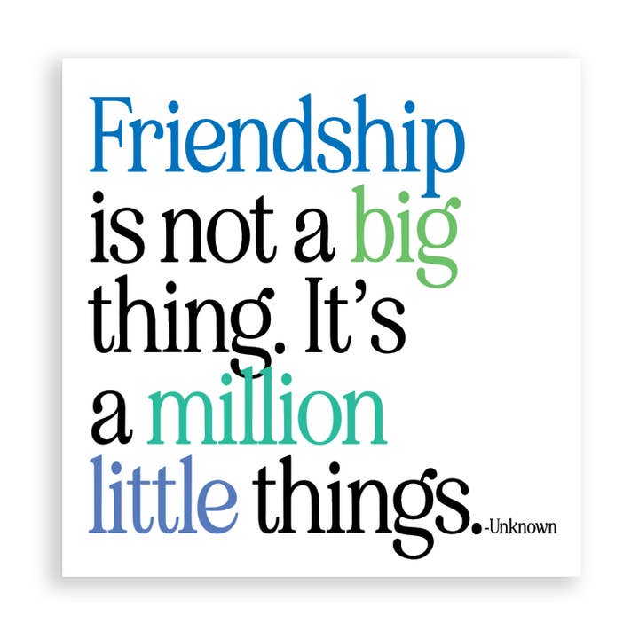Magnets - MD357 - Friendship Is Not A Big Thing (Unknown) for wholesale by Quotable