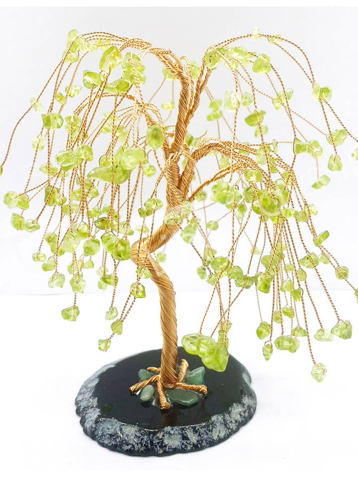 (PC)GEM TREE 7.75" - WILLOW PERIDOT 216 BEADS for wholesale by Oceanic Linkways Inc