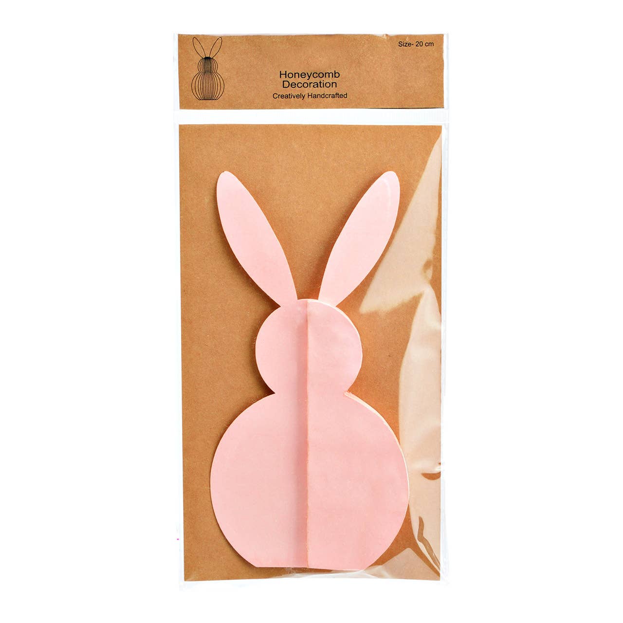 Wurm - Wholesale Decorative Figurine - Honeycomb rabbit made of paper/cardboard pink (W/H/D) 11x20x11cm1