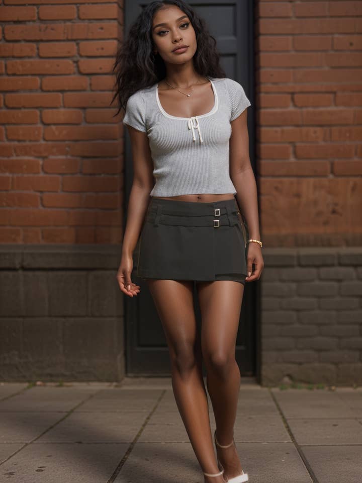 Minirok met schuifgesp voor wholesale door 5besties inc