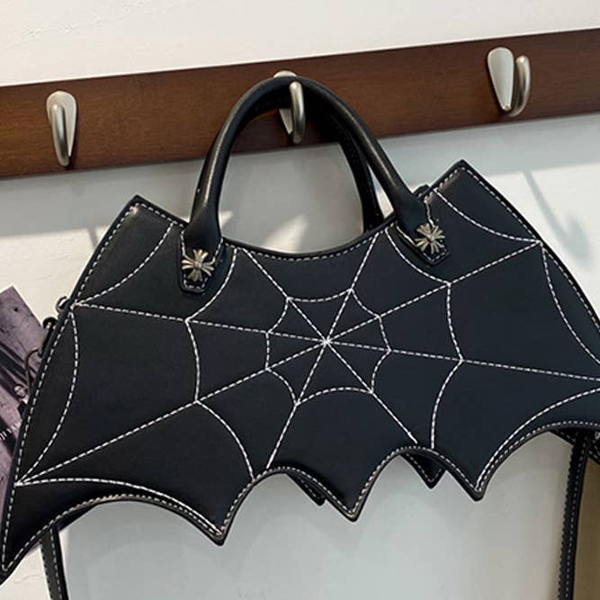 UNISHE - Wholesale Top Handle Bag - Women's - Halloween Bat PU Handbag ZK2207