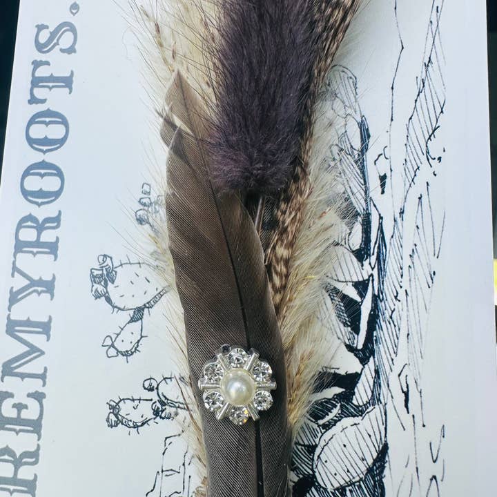 Boots Are My Roots - Wholesale Hat Accessory - Women's - Mixed Feather Hat Pins #155