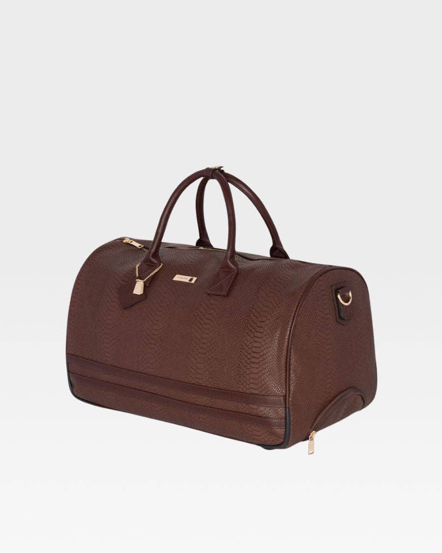 Tote&Carry - Wholesale Weekender Bag - Women's - Apollo 1 Rolling Duffle Bag in Chocolate3