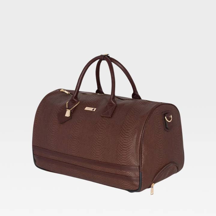 Tote&Carry - Wholesale Weekender Bag - Women's - Apollo 1 Rolling Duffle Bag in Chocolate3