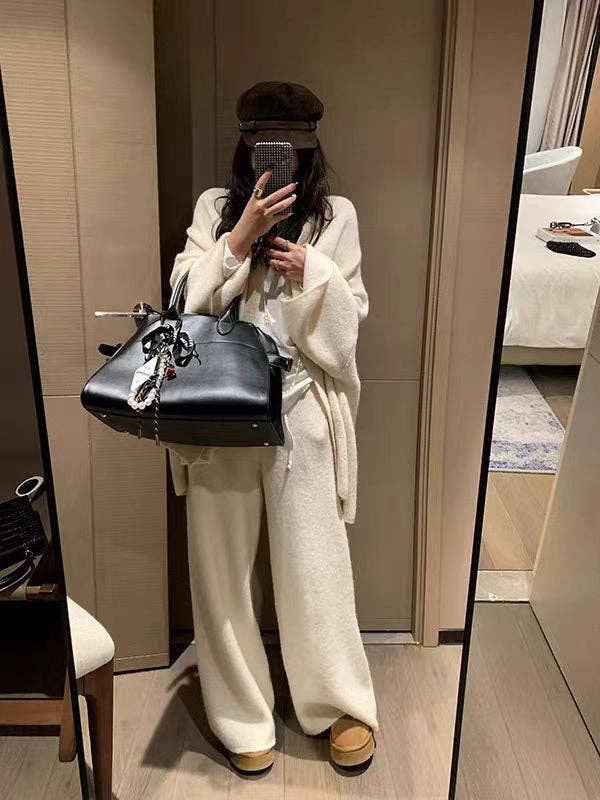 Marayn - Wholesale Lounge Set - Women's - 2025 Autumn Luxury Lounge Knit Set Chic Oversized Style27