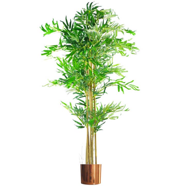 Pot de fleurs en bambou artificiel en cuivre, taille XL, 150 cm, 5 pieds pour la vente par Leaf Design UK LTD