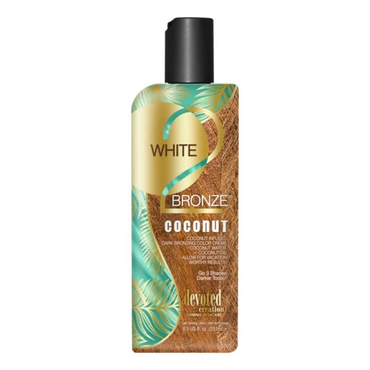 Devoted Creations White 2 Bronze Coconut Bronzing Créme for wholesale by MEGATAN