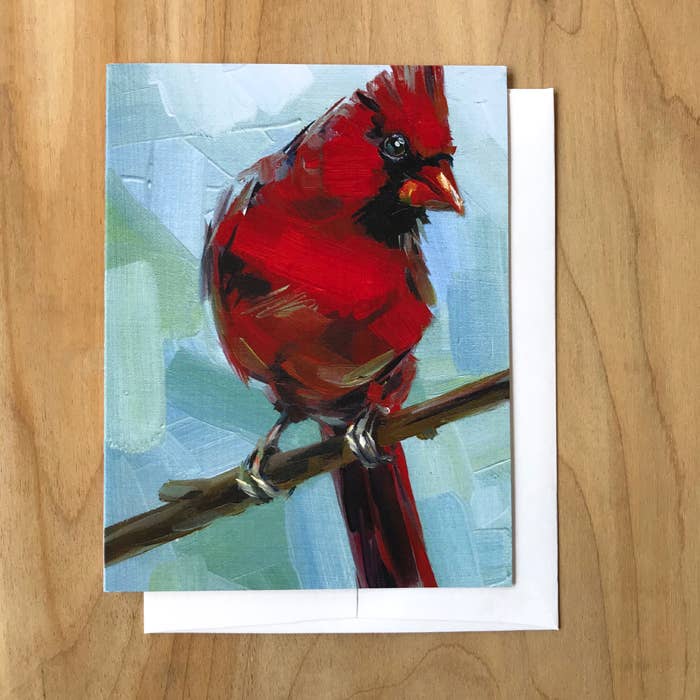 Cardenal de Verano en Aqua Card para venta al por mayor de Art by Alyssa