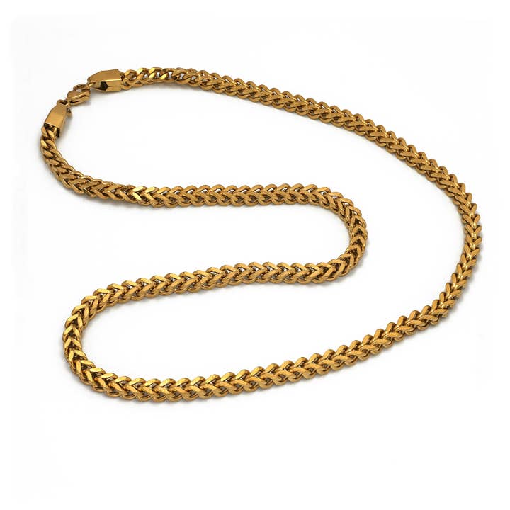 Gold or Silver Classic Stainless Steel Bold Franko 25.6 inch ✦ CN-0007 CN-0008 for wholesale by Simply Jewels