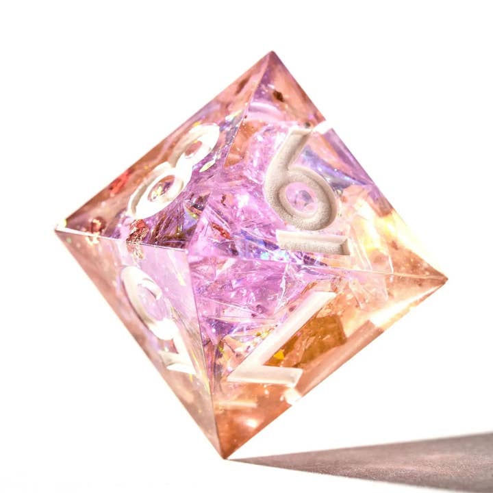 Dispel Dice - Wholesale Dice - Chiffon Petals 7-Piece Polyhedral Dice Set3