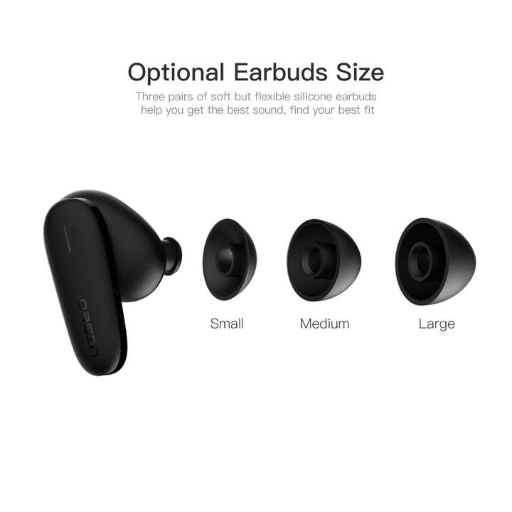 White TWS Bluetooth Earphone ORSEN T3 with wireless charging case, for wholesale on Faire5