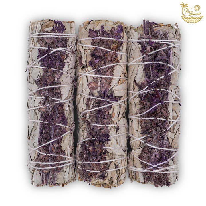 Faiza Naturals - Wholesale Sage Bundle - Lavender and White Sage Bundles0
