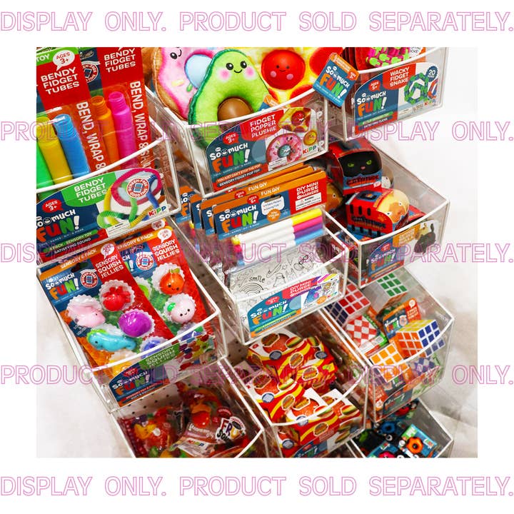 Novelty Brands - Wholesale Retailer Display - Accessories - 6" Short Clear Vinyl Merchandising Bins - 6 Bins Per Pack