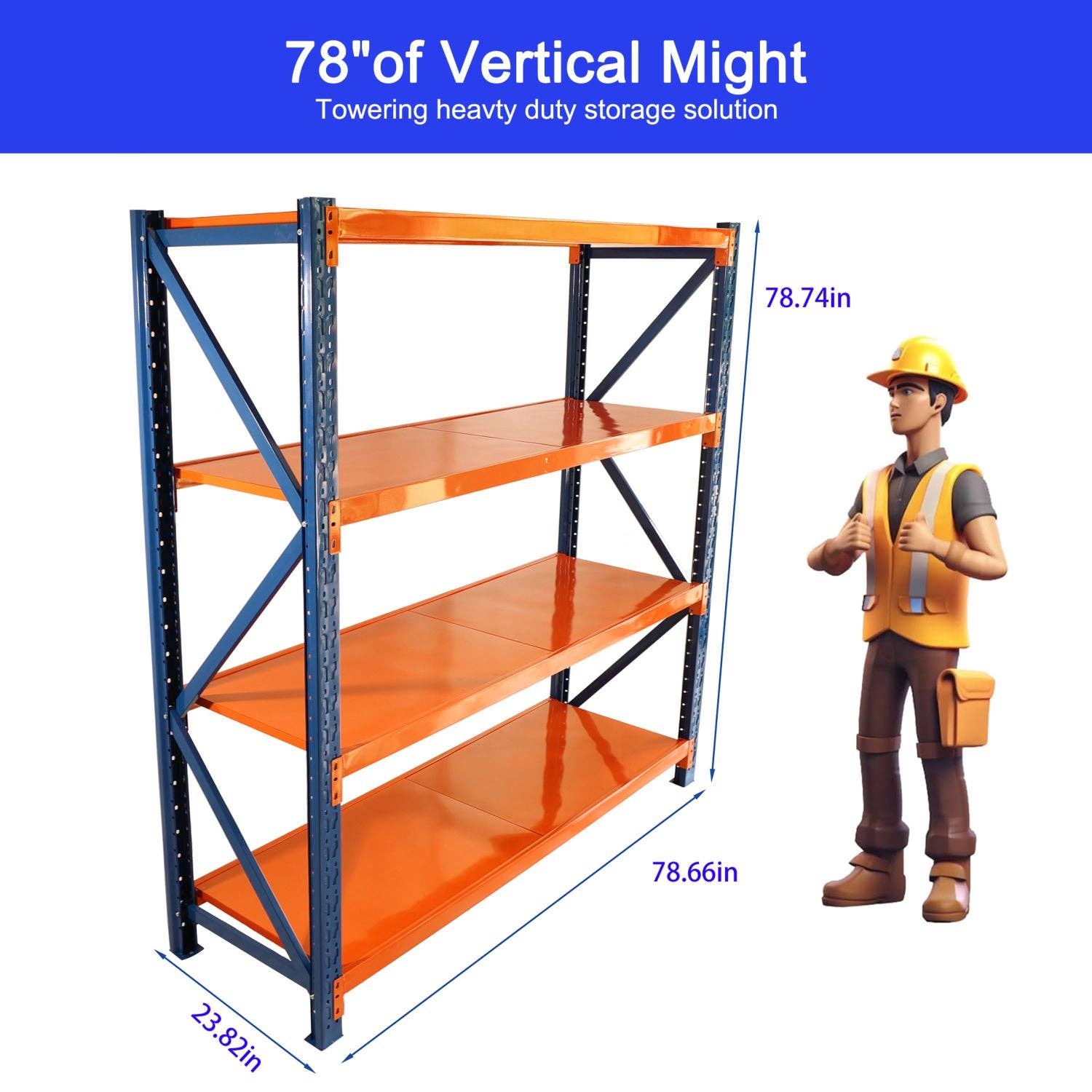 as Pic Garage shelves Heavy Duty - 4400 lbs garage storage 4 levels, adjustable metal shelving units and storage, industrial shelves utility shelves for commercial store tools gym for wholesale on Faire8