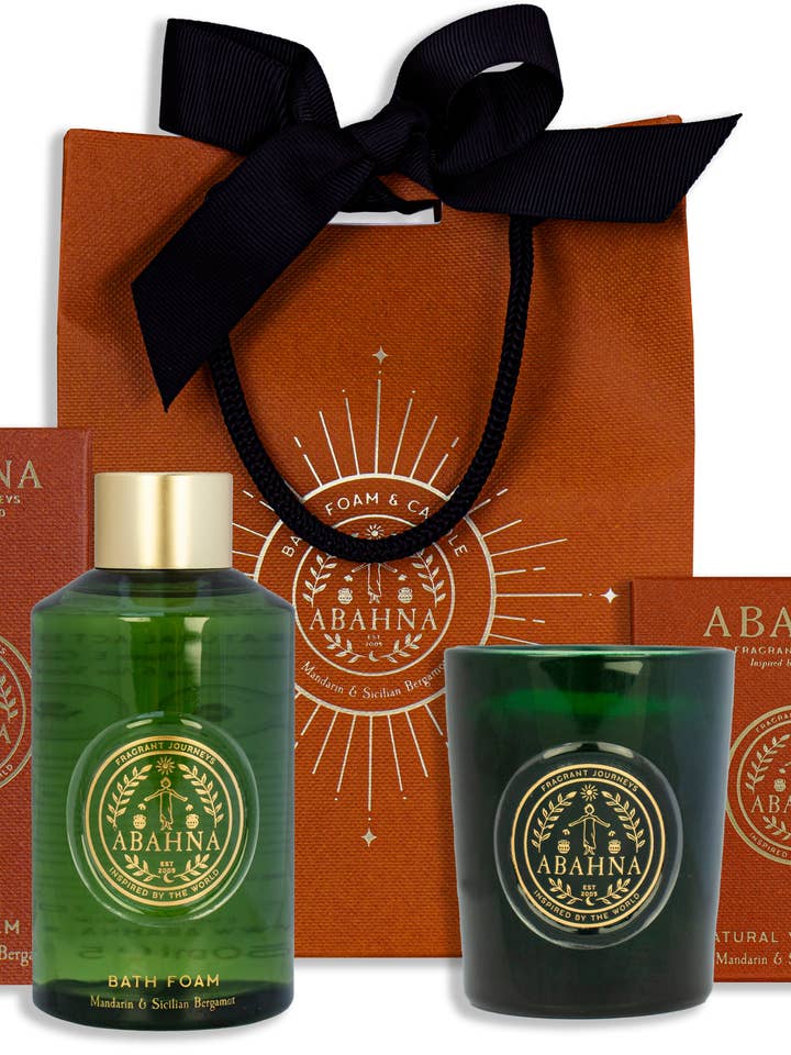 Bathe by candlelight - bath foam & candle - Mandarin & Sicilian Bergamot for wholesale by Abahna