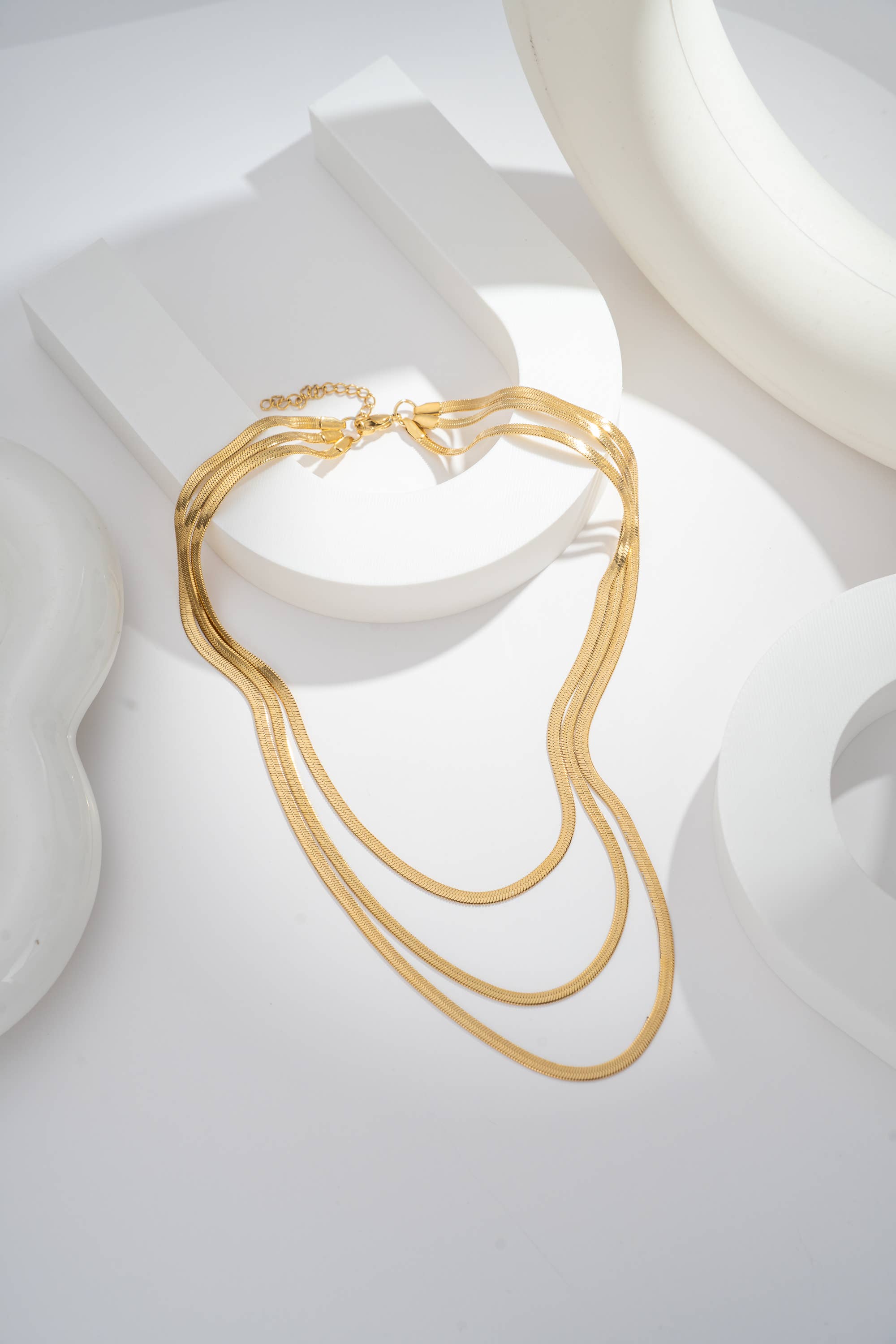 COSMOS - Wholesale Link & Chain Necklace - Elegance Trio Necklace – Multi-Strand Stainless Steel4