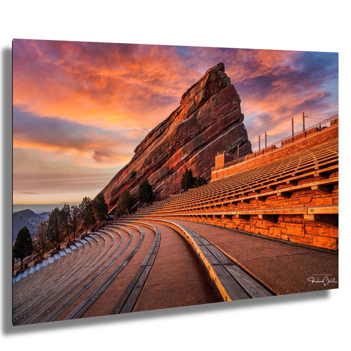 Impression sur métal - Aluminium brillant - Vue au lever du soleil pour la vente par 998 Millibar Photography