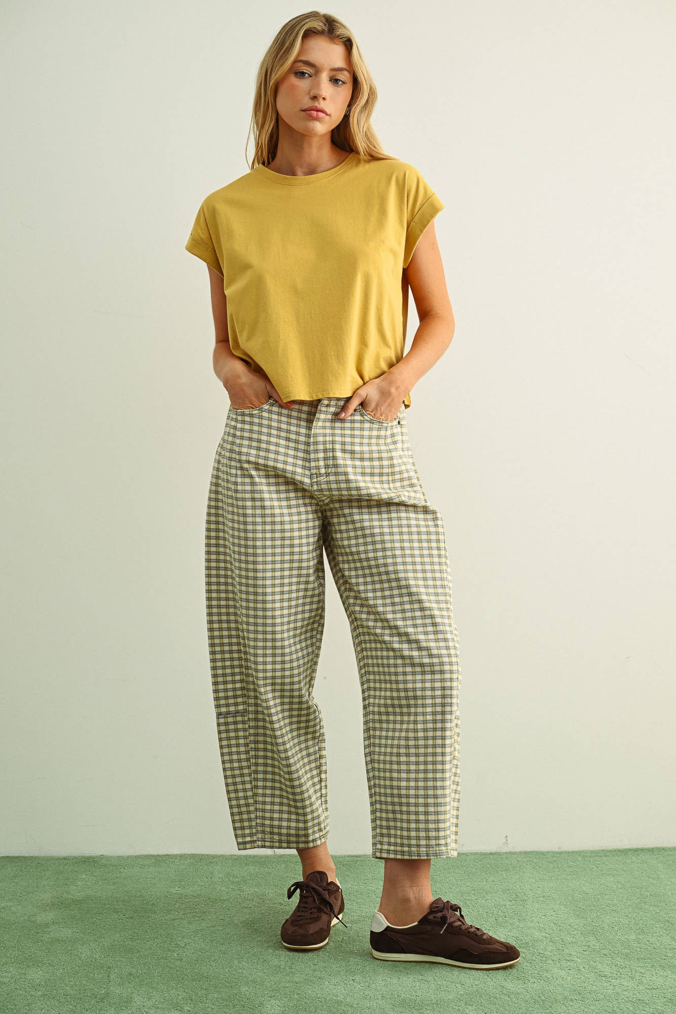 MIOU MUSE - Venta al por mayor Blusa - Mujer - Blusa de manga con puño y cuello redondo8