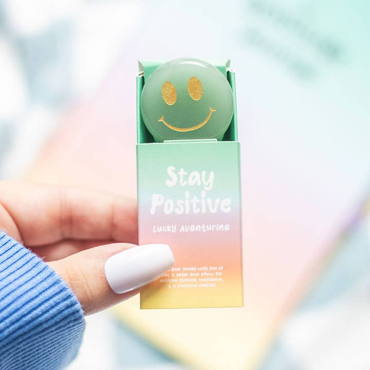 Something Different Wholesale - Wholesale Spiritual Stone/Crystal - Stay Positive Aventurine Happy Face Crystal