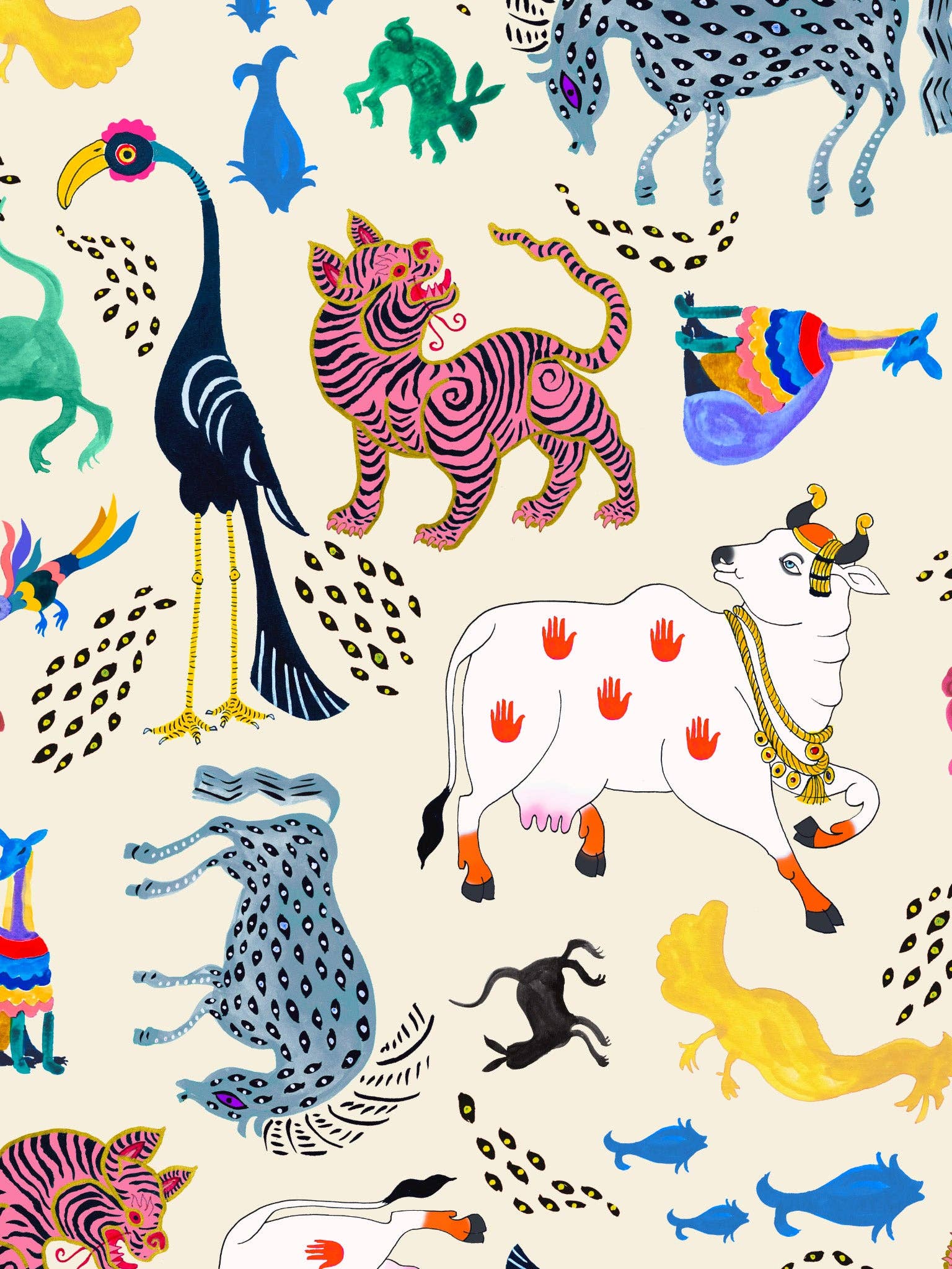 Pitaya Yoga – Engroshandel Sports-/loungeleggings – til kvinder – Leggings med dyresuppe-print3