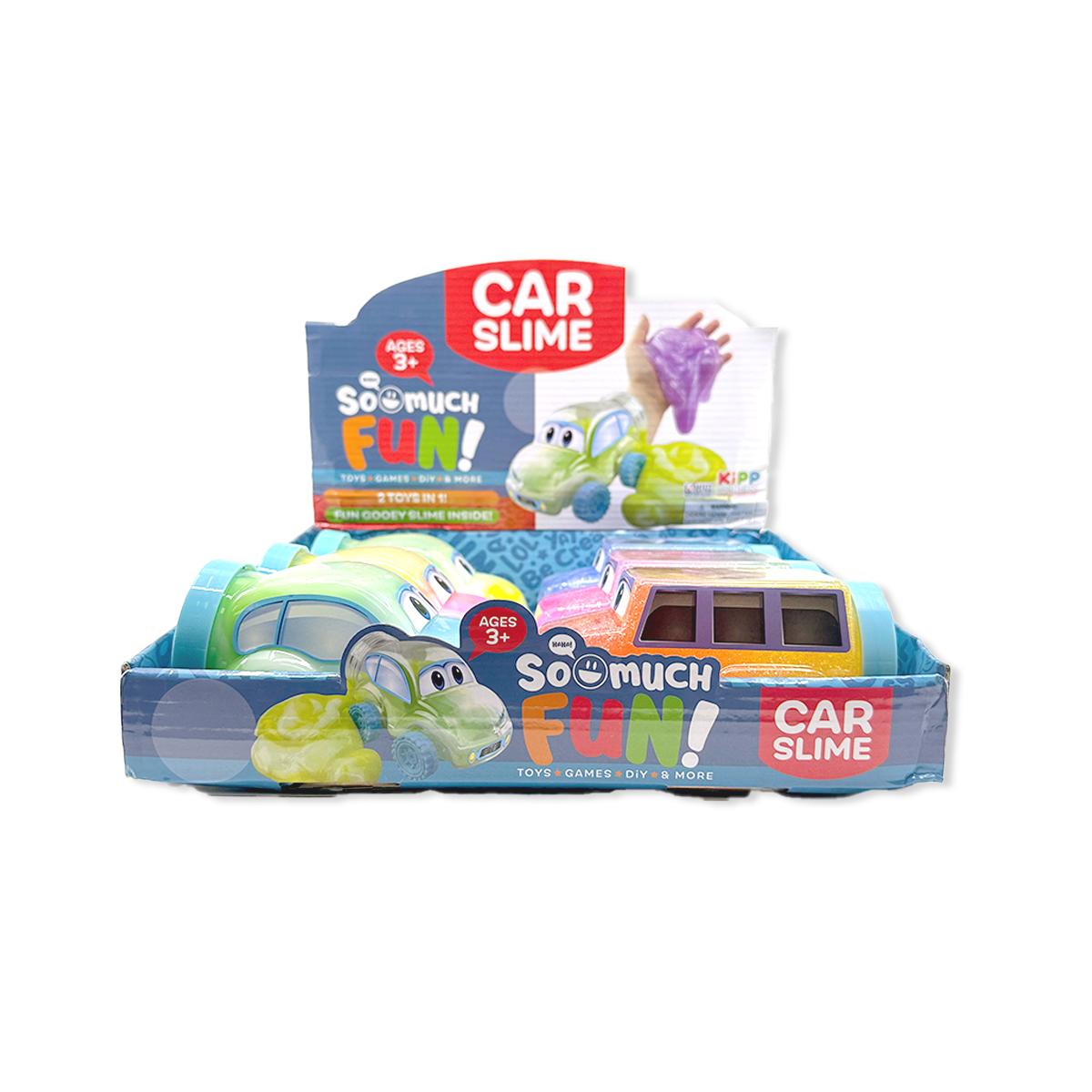 Novelty Brands - Wholesale Putty/Slime - Kids - So Much Fun! Fidget Car Slime Assortment - 6/Display6