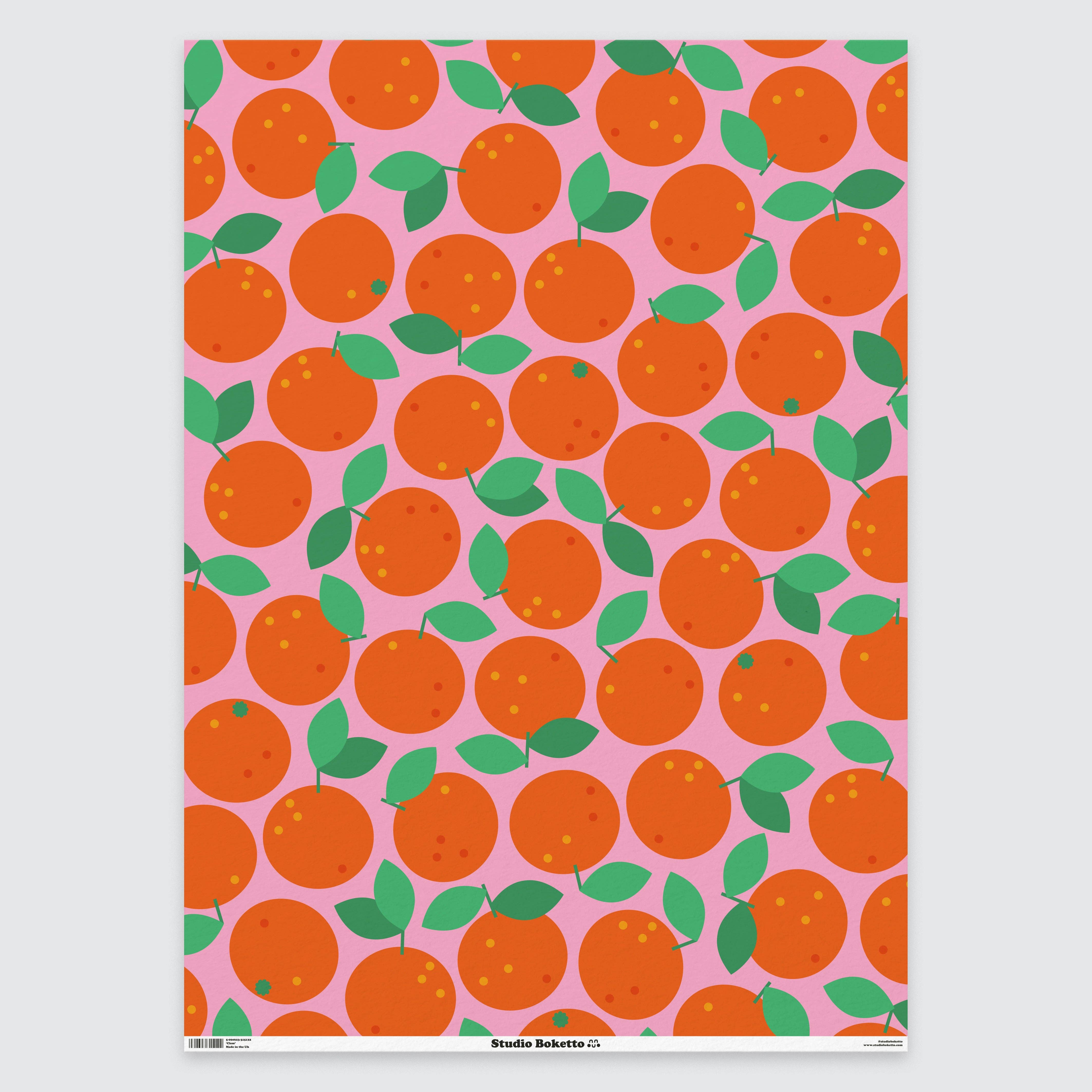 Studio Boketto – papel de embrulho por atacado – Papel de Embrulho Clementine | Folhas de Papel de Embrulho de Natal2