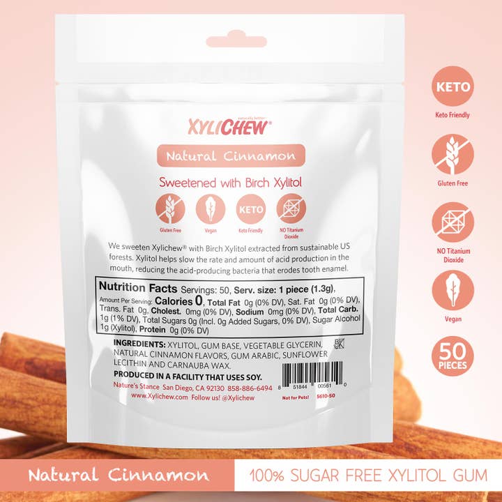 Xylichew - Vente Chewing-gums - Xylichew Gomme à la cannelle - 50 ct.
