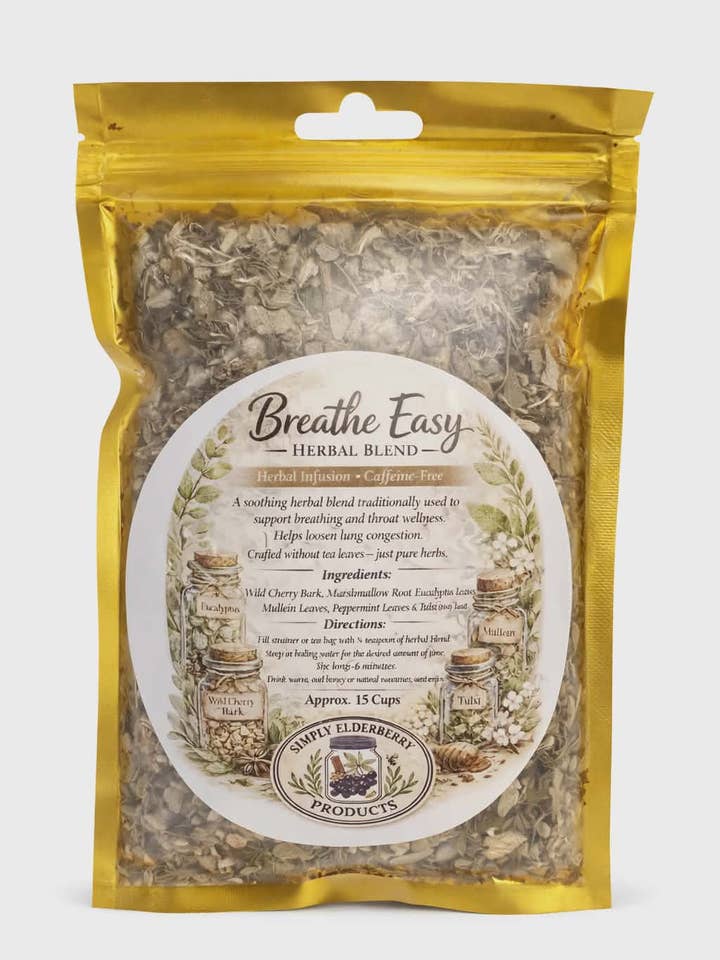 Breathe Easy (Loose Leaf Herbal Blend 1.0oz) for wholesale by Simply Elderberry Products