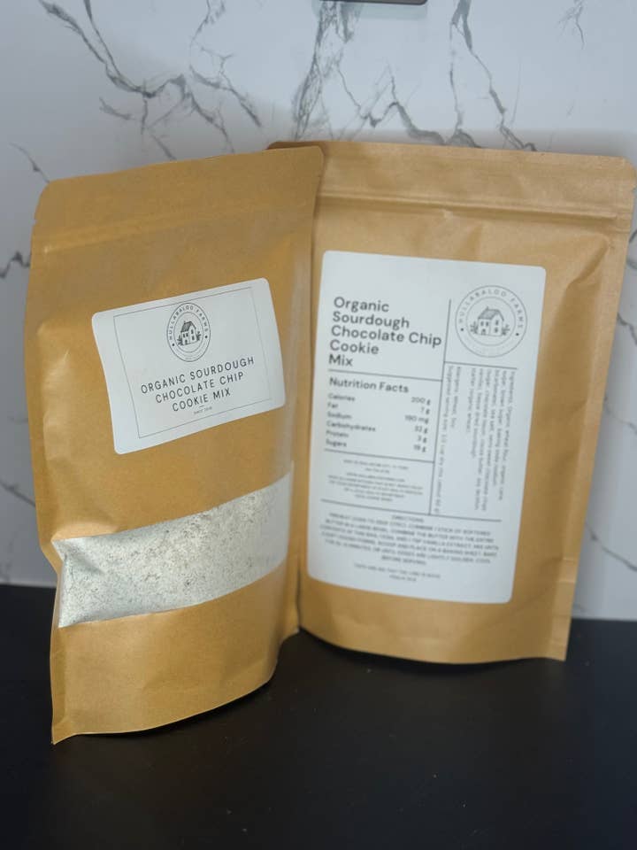 Organic Sourdough Chocolate Chip Cookie Mix for wholesale by Hullabaloo Farms