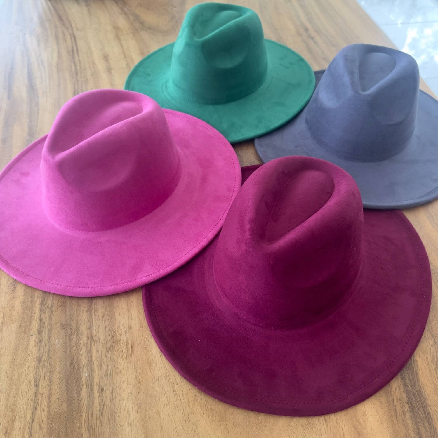 Queens INC - Vente Chapeau en feutre - femme - Chapeau haut de gamme en daim à large bord, classique et tendance43