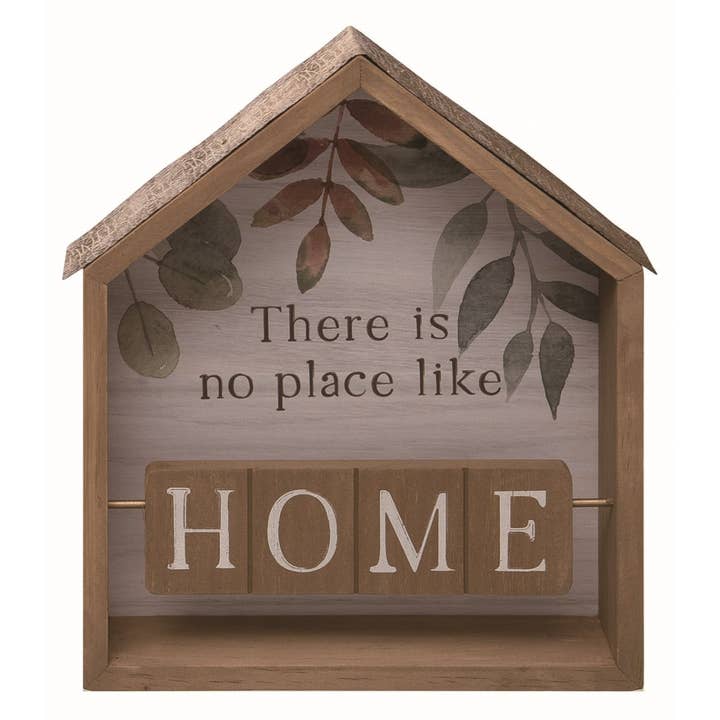 Transpac - Wholesale Decorative Tabletop Object - CLOSEOUT Wood Brown House Shaped Tabletop Decor