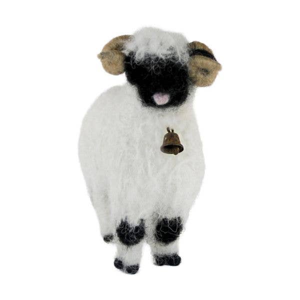 Valais Blacknose Sheep- Artisan Hand-Felted Alpaca Sculpture for wholesale by Lanart Alpaca