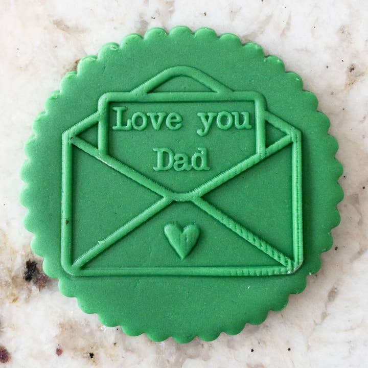 Love You Dad Envelope POPup Embosser Stamp Fathers Day for wholesale by Cut Bake Stamp